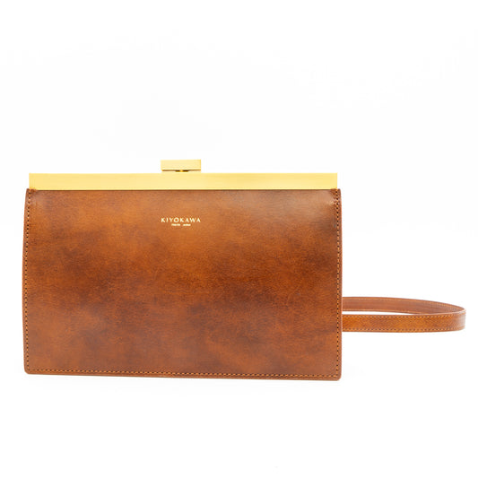 牛革ヌメ　口金クラッチ 【AUD001】