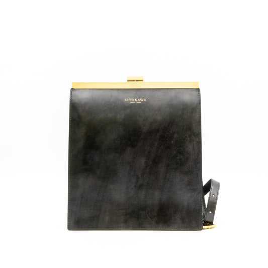 牛革ヌメ　口金ショルダーバッグ 　【AUD002】