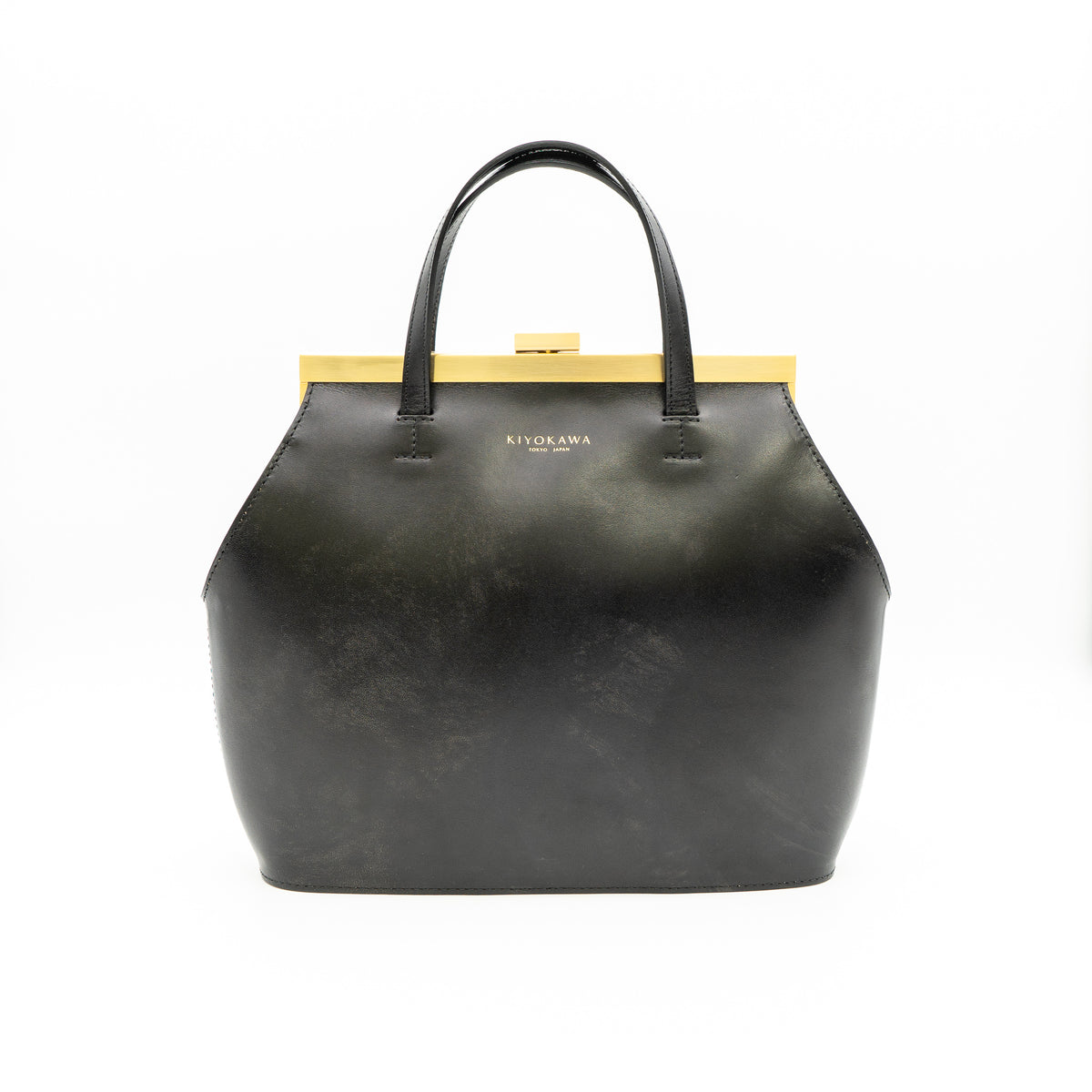 牛革ヌメ 口金ハンドバッグ【AUD003】2way 軽量630g Japan Leather 