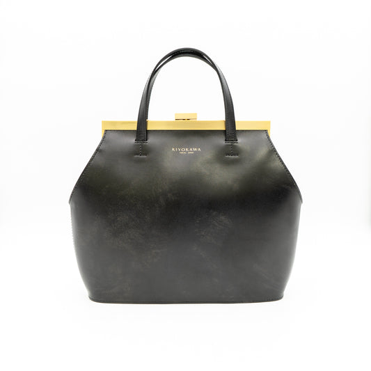 牛革ヌメ　口金ハンドバッグ　【AUD003】