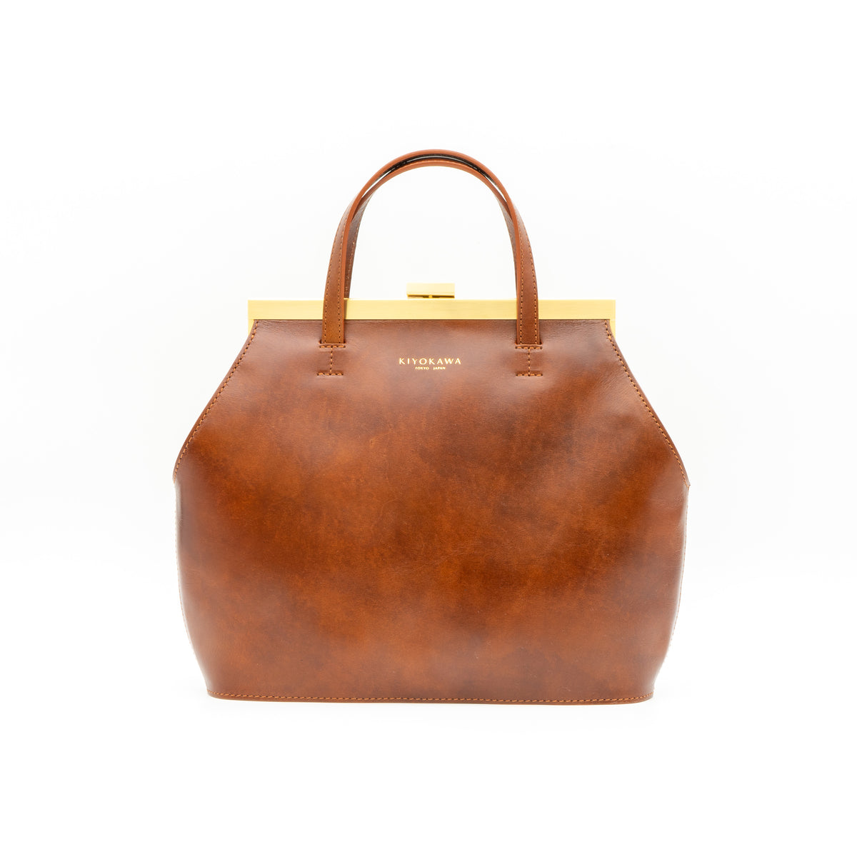 牛革ヌメ 口金ハンドバッグ【AUD003】2way 軽量630g Japan Leather 