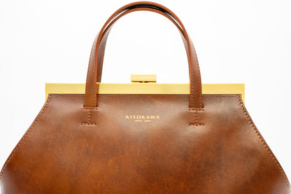 牛革ヌメ　口金ハンドバッグ　【AUD003】